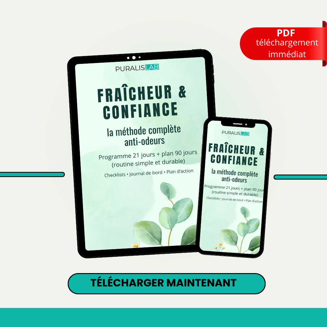 Guide complet de ±75 pages, avec programme 21 jours, menus, check-lists et partie spéciale