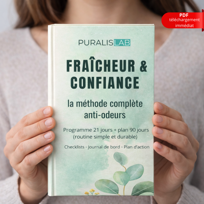 Guide complet de ±75 pages, avec programme 21 jours, menus, check-lists et partie spéciale